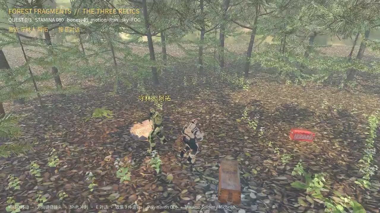 Into the quiet forest — GODOT 4 Exploration RPG